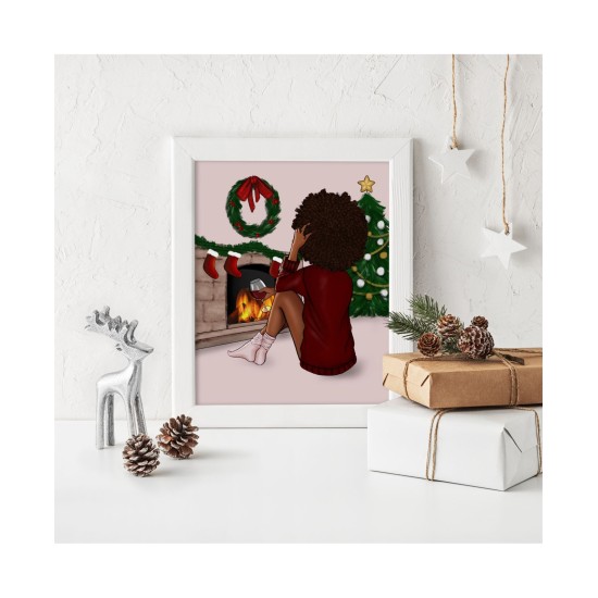 Coco Michele By The Fire Illustration