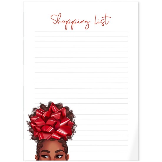Coco Michele Shopping List Notepad, White, 5”x7”