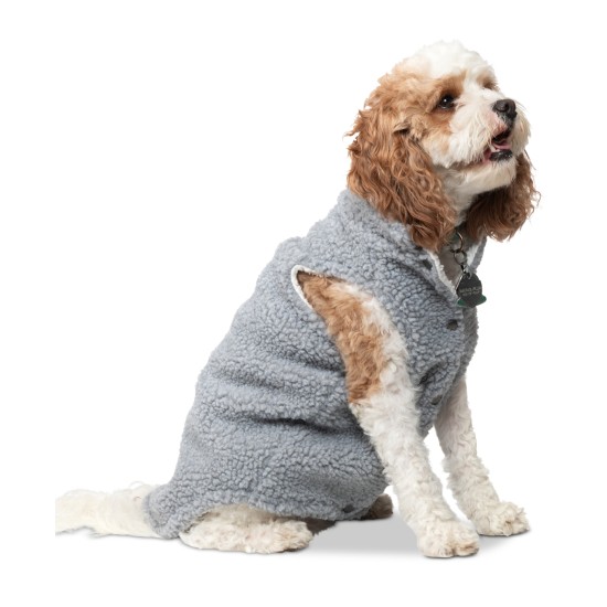 Fleece Pet Coats, Gray, Small