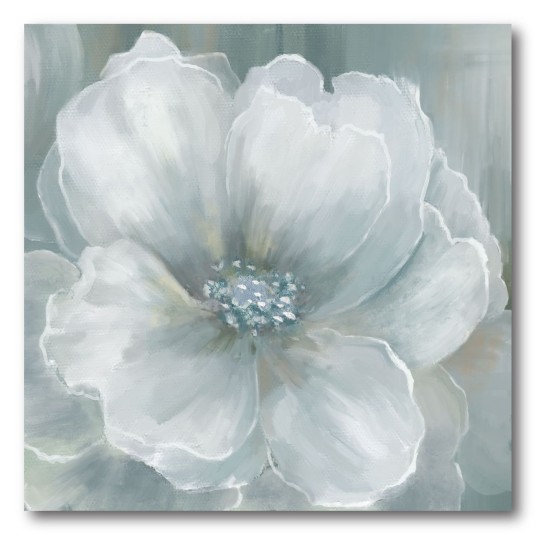  Grey Flower Ii Gallery-Wrapped Canvas Wall Art – 30″ x 30″