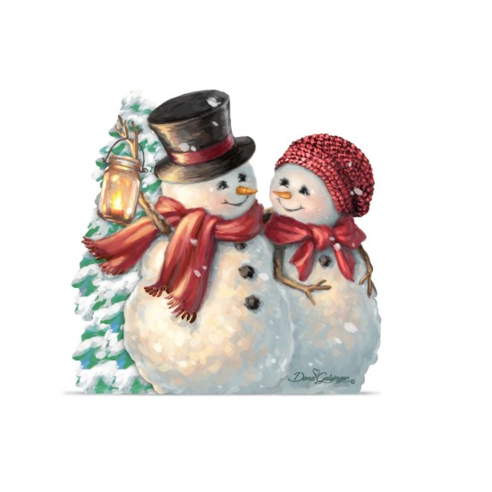  by Dona Gelsinger Snow Much in Love Ornament, Set of 2