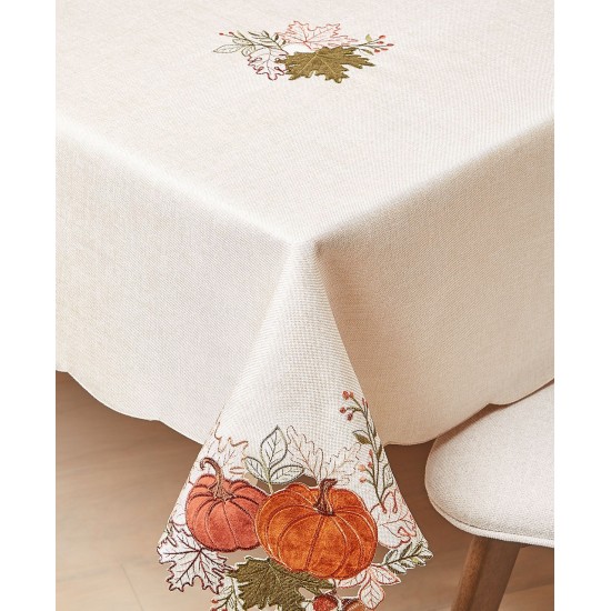  Pumpkin Farm Cutwork Fabric Tablecloth, 60″ x 120″, Assorted