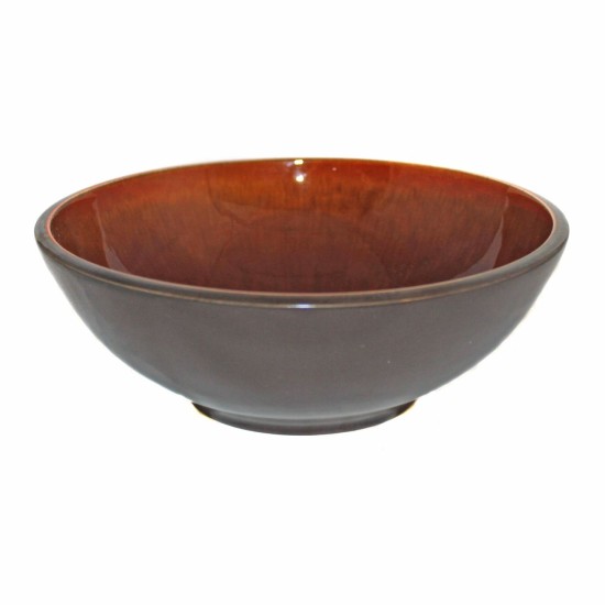 Euro Ceramica Amber Reactive Cereal Bowl, Gray/Red