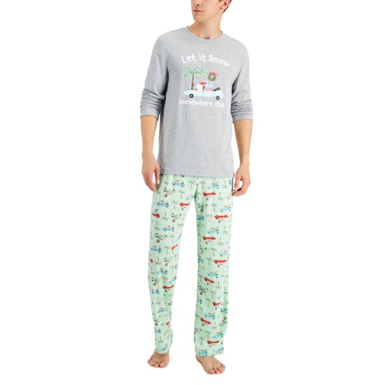  Matching Men's Tropical Santa Family Pajama Sets, Tropical Santa, Medium