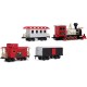  1006832 Classic Motorized Train Set, Complete Toy Set with Engine, Cargo, 18′ of Modular Tracks, Red/ Black, Pack of 30