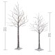 Flocked , Set of 2 Includes 5.5′ Tree and 4.5′ Tree 296 White Led Lights,