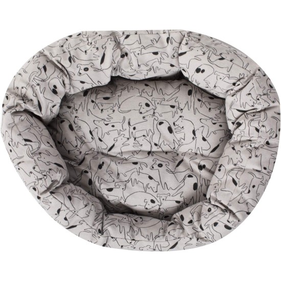  Studio Pet Bed, Nosey Dog Spot Round Cuddler, 29 x 24 x 9 (215003), Medium