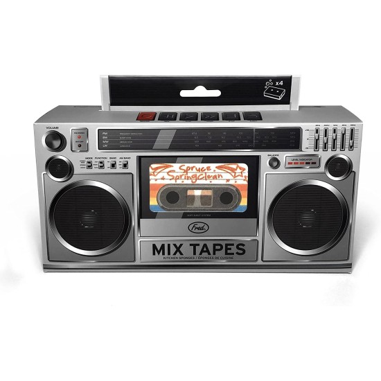  Mix Tapes Sponges, Assorted, Set of 4
