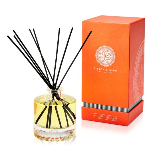 Gibson & Dehn Rhubarb and Quince Diffuser, 6 Oz. (178 ml) – Long-Lasting Reed Diffuser Blended with Sweet Apple, Green Accords and Hint of Vanilla, Reeds in Classic Vessel, Made in The United States