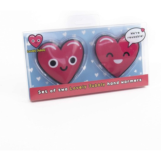  Heart Hand Warmers Set of Two, Pink