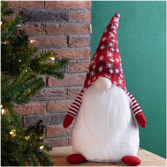 Christmas Gnome Standing Decor, Red, 25.59″