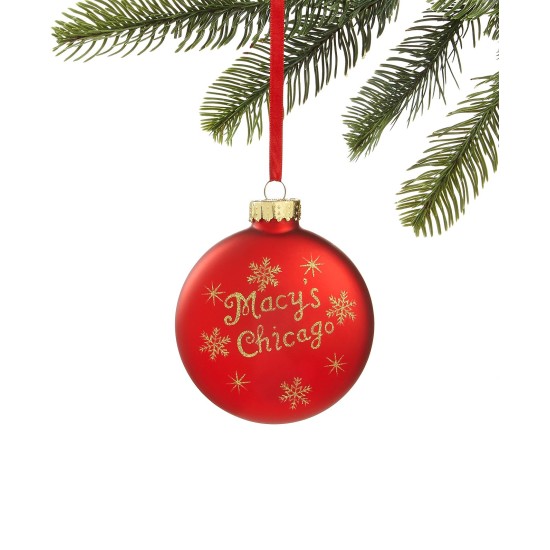  Chicago Walnut Room Ornament, Red