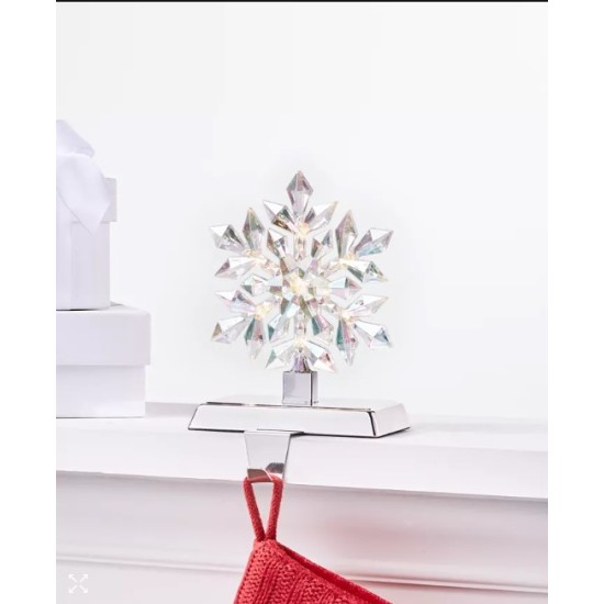 Holiday Lane Shimmer and Light Light-Up Snowflake Stocking Holder