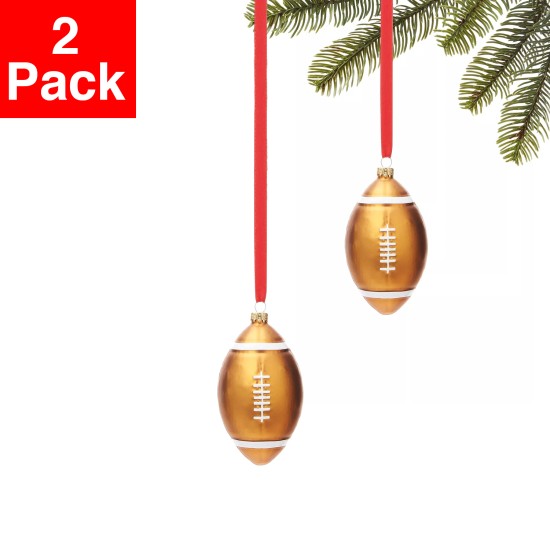Holiday Lane Sports & Hobbies Football Ornament, 2 Pack