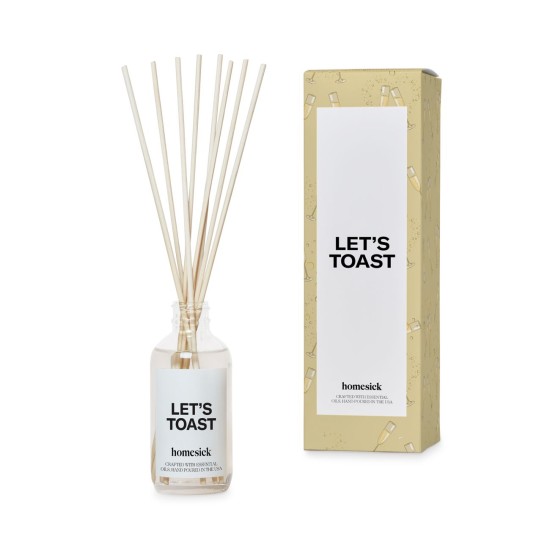  Let’s Toast Reed Diffuser, White, 4 oz