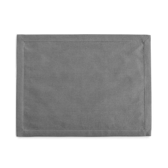  Linen Modern Gray Placemat, 14” x 19”
