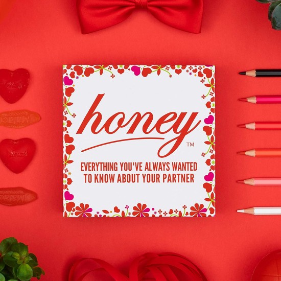  Honey – Everything You´ve Always Wanted to Know About Your Partner – Fun Conversation for Couples, Red, 5.7 x 5.7