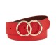  Double Circle Belt, Red, XL