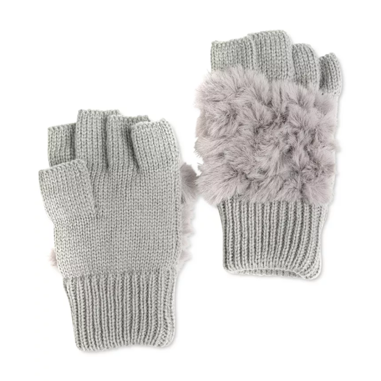  Faux Fur Fingerless Gloves