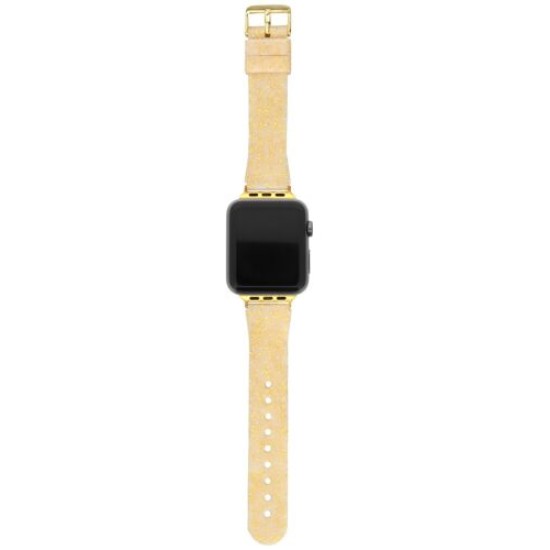  Women’s Black Rainbow Glitter Silicone 38mm Apple Watch Band Strap