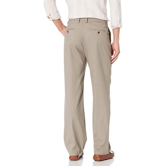J.M.  Sharkskin Classic-Fit Flat Front Premium Flex Waistband Dress Pants