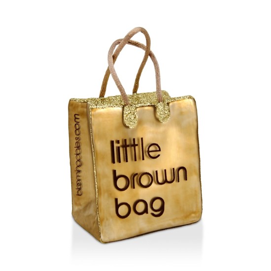  Bloomingdale’s Little Brown Bag Glass Ornament