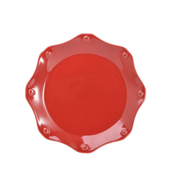  ‘Berry and Thread’ Scalloped Salad Plate (Red)