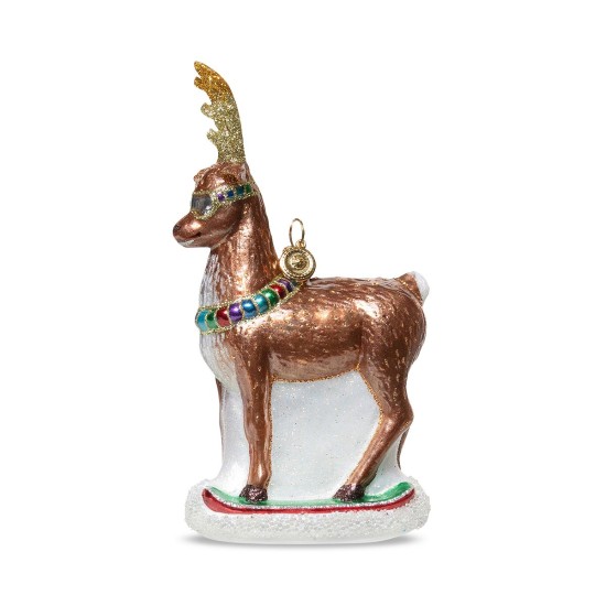  Country Estate Reindeer Games Dasher the Reindeer Glass Ornament, Gold