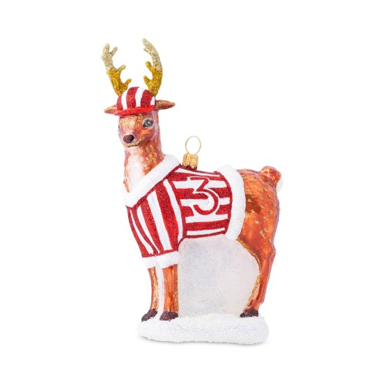  Country Estate Reindeer Games Donner the Reindeer Glass Ornament, Wine