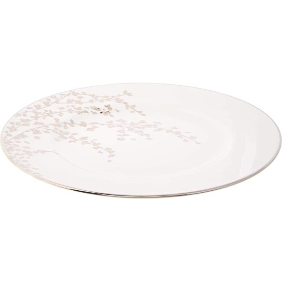  Gardner Street Platinum Dinner Plate, 1.50 LB, Metallic