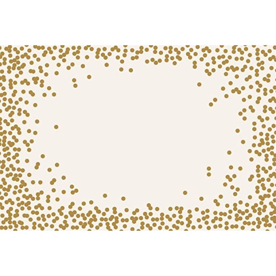  Confetti Gold Breakfast Lunch Dinner Disposable Placemats 30 Sheets/Pack Made in USA