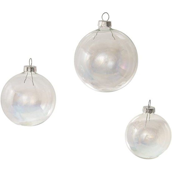  20-Piece Iridescent Glass Ball Ornament Set