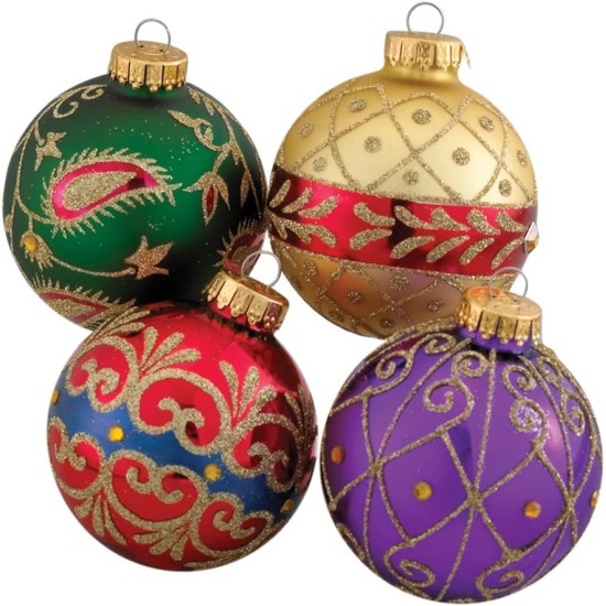  Imperial Design Ball Ornament, 65mm, Set of 4