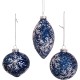  GG0985 3 piece Ornament Set, Blue