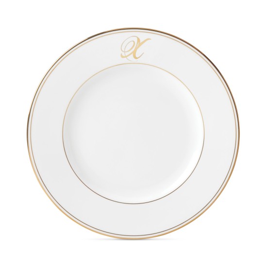  Federal Gold Script Monogram Dinnerware Dinner Plate, X