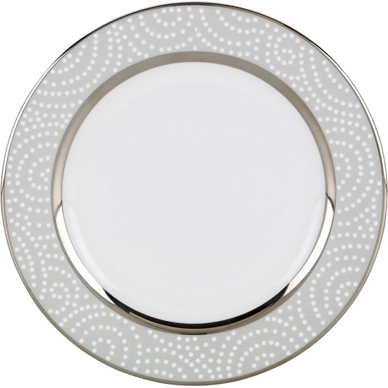  Pearl Beads Appetizer Plate, Gray, 6″