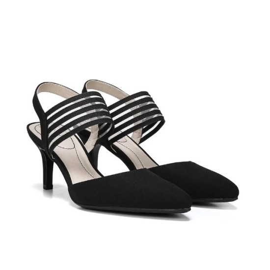  Sanya Slingback Pumps Women's Shoes, Black, 6 M