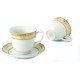  Chloe-4 Cups and Saucers ,Gold
