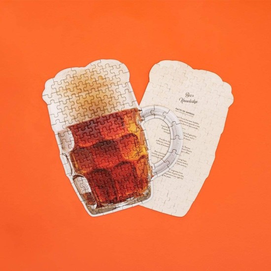 Luckies of London Ale-Beer-Inspired Puzzles in A Can, Orange, Tin 15 x 6.6cm