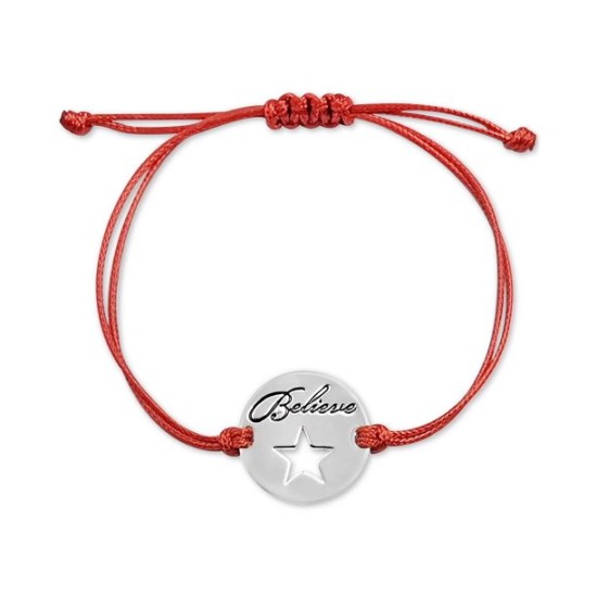 Make-A-Wish Believe Slider Bracelet Red 1 Count