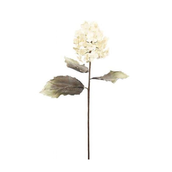 Marshall Home and Garden EVA Foam Flower With White Flowers Green Leaves and a Brown Stem