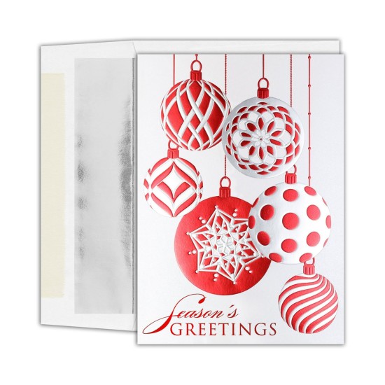  Ornaments Holiday Set of 16 Boxed Cards, Multicolor