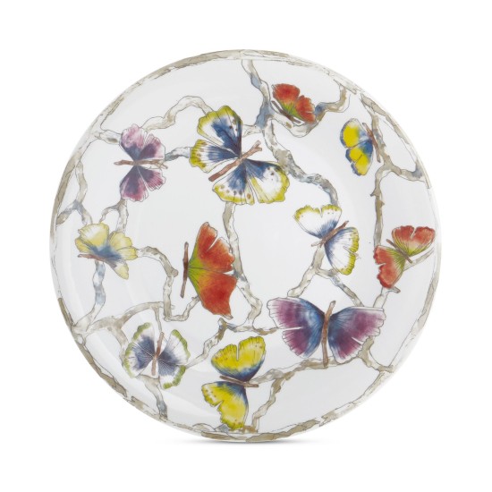 Porcelain Butterfly Ginkgo Salad Plate, 8.5″, Multi
