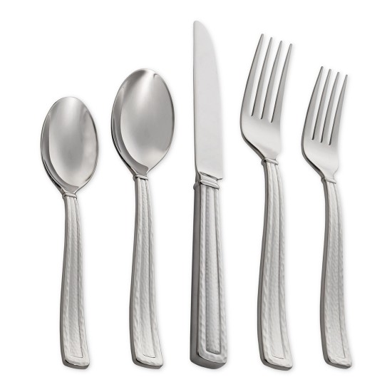  Stainless Steel Hammertone Collection 5-Pc. Flatware Set, Silver