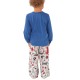  Matching Childs Snoopy Holiday Family Pajama Set, Grey/Blue, 3T