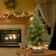  Company Pre-lit Artificial Mini Christmas Tree | Includes Small Lights and Cloth Bag Base | Majestic Fir – 2 ft