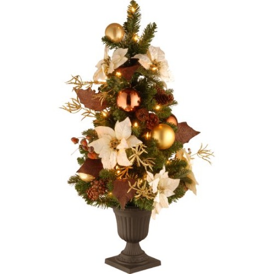 National Tree Pre-Lit 3′ Decorative Collection Inspired by Nature Entrance Artif
