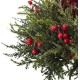  Cedar Berry Candelabrum, Red/Green, 16″ x 15″ x 6.5″