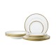  Haku 12 Pc Dinnerware Set White/Gold