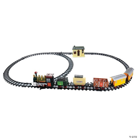  16-Piece Battery Operated Lighted and Animated Continental Express Train Set with Sound